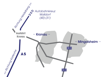 Anfahrt Salzkontor Kronau